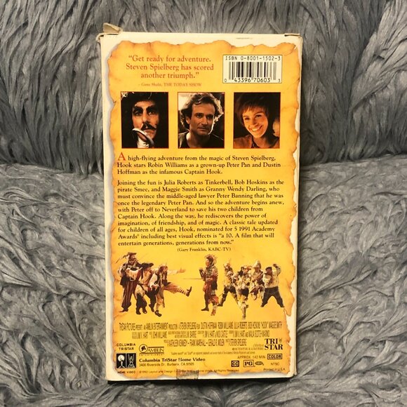 Hook VHS 1992 Dustin Hoffman Robin Williams - Picture 2 of 6